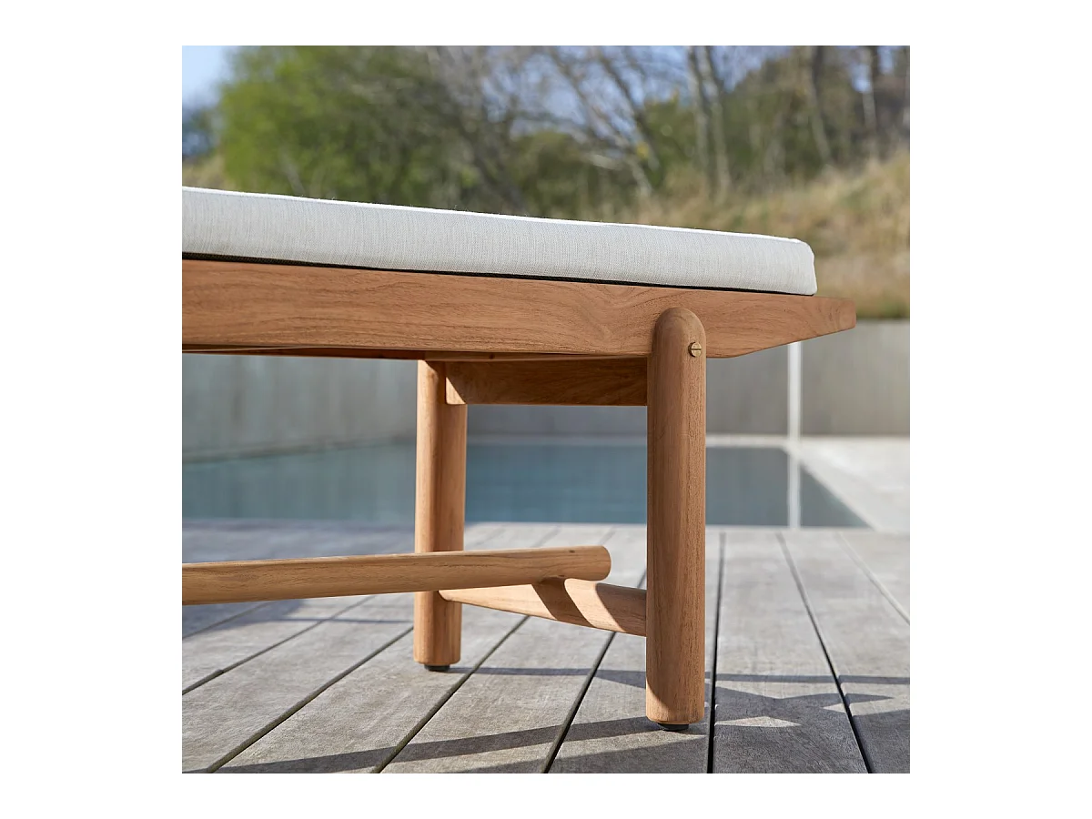 Panca da giardino in legno massello di teak Fado