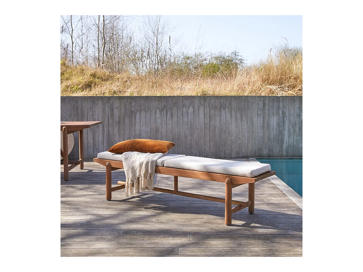 Panca da giardino in legno massello di teak Fado