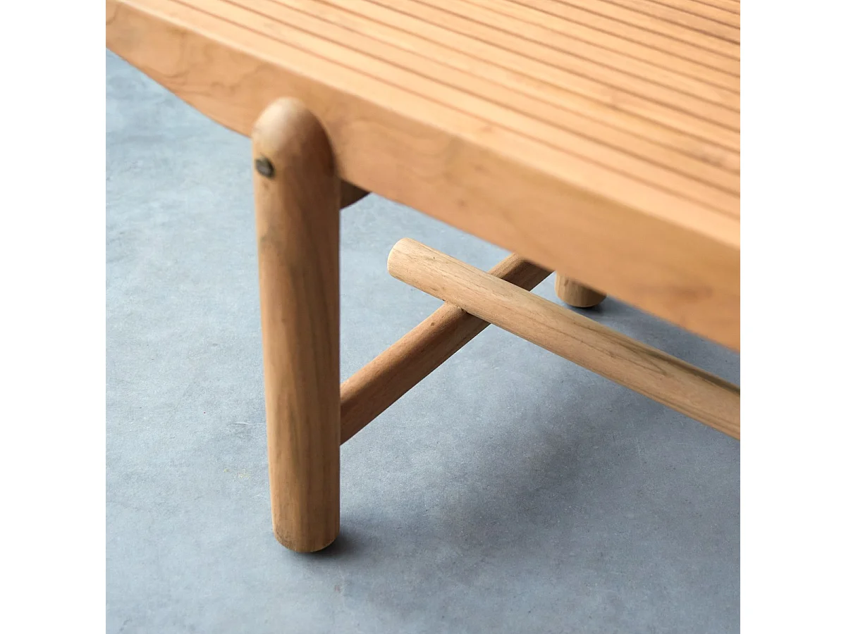 Panca da giardino in legno massello di teak Fado