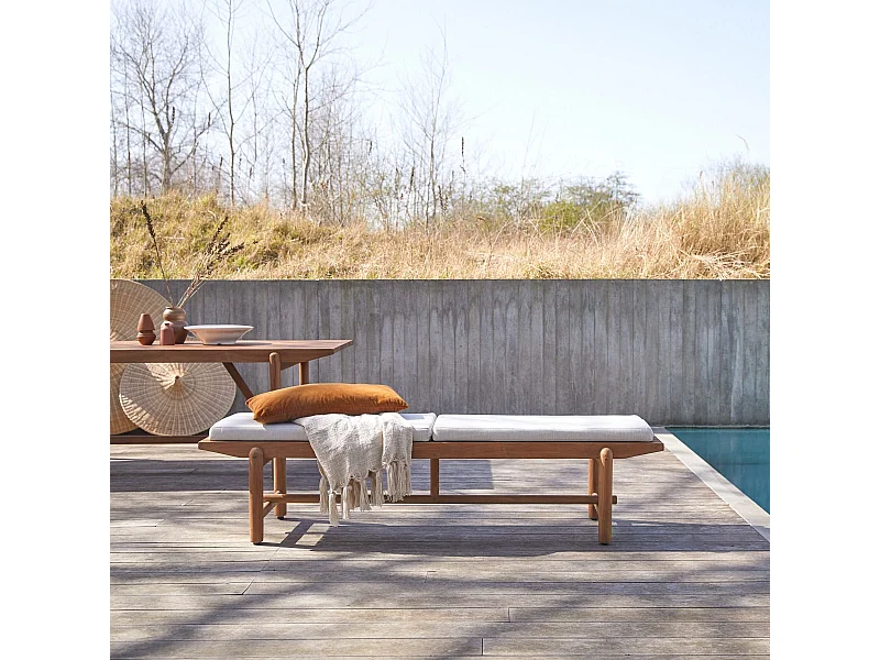 Panca da giardino in legno massello di teak Fado