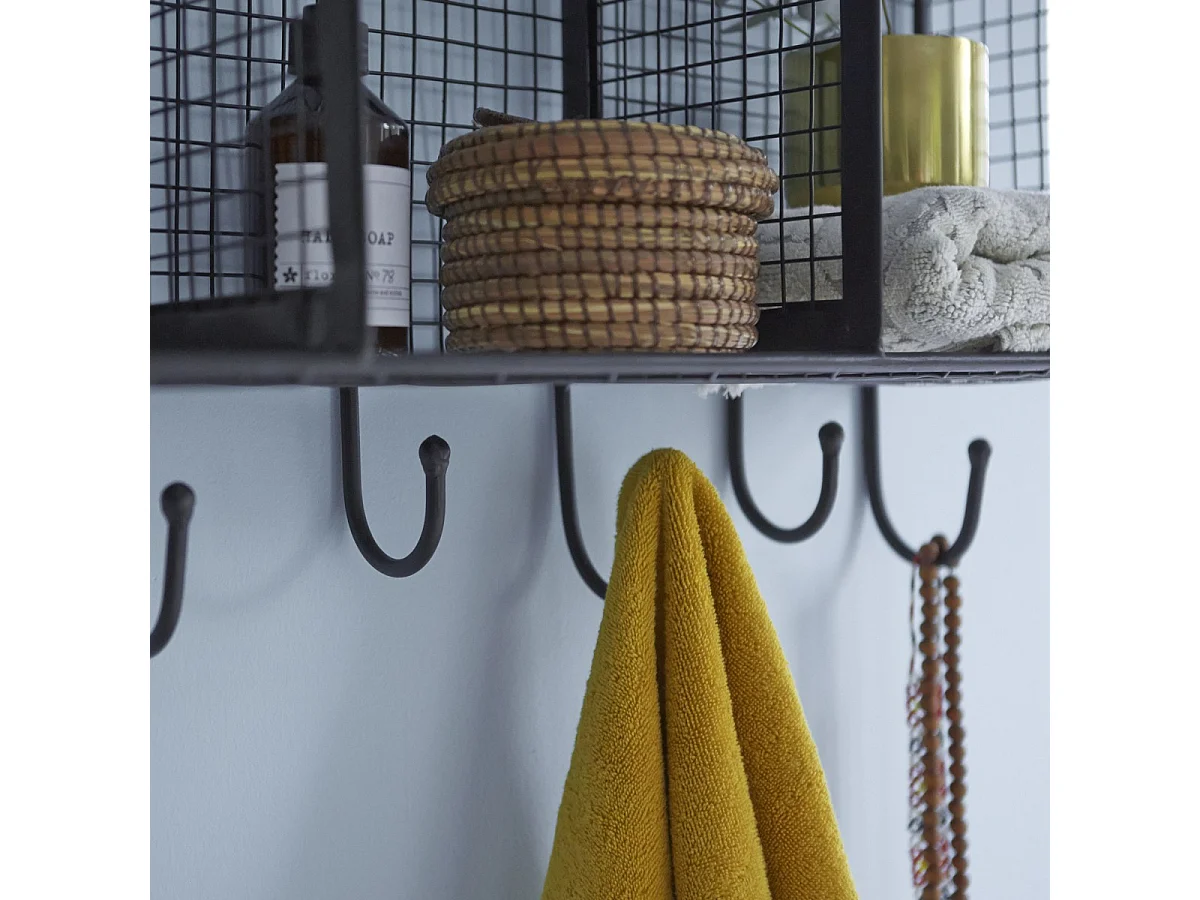 Wandregal für das Badezimmer aus Metall 100 cm Badezimmerregal industrieller Stil