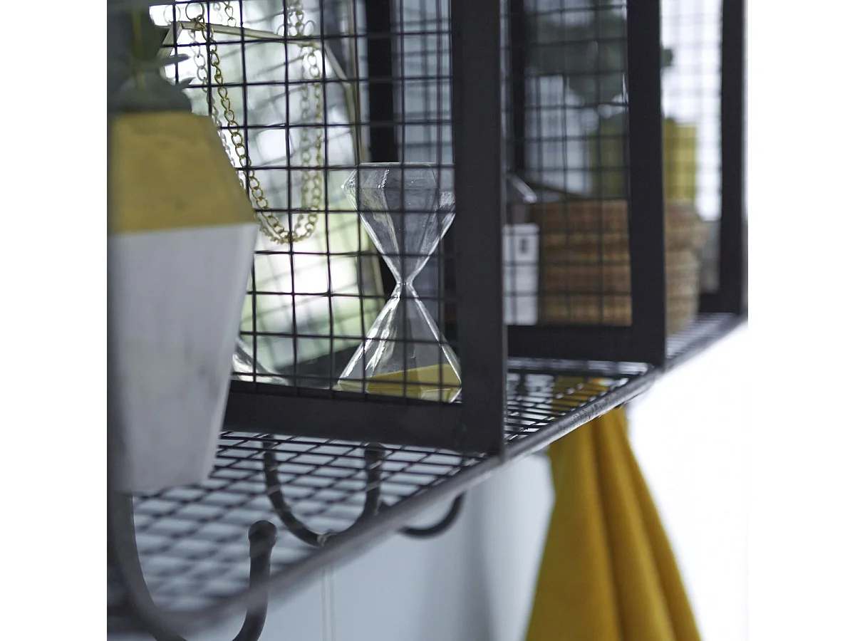 Patère de salle de bain en métal 4 niches 100 Sona