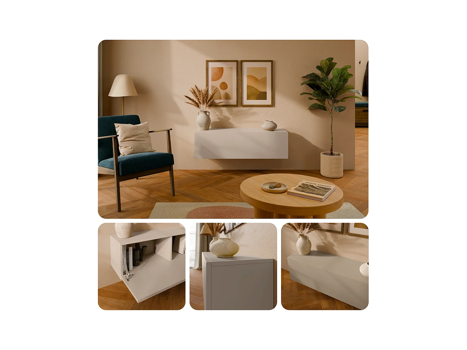 Móvel TV 105 cm 140 cm Banco de TV Suspenso Banco de Televisão Moderno Flutuante para Sala