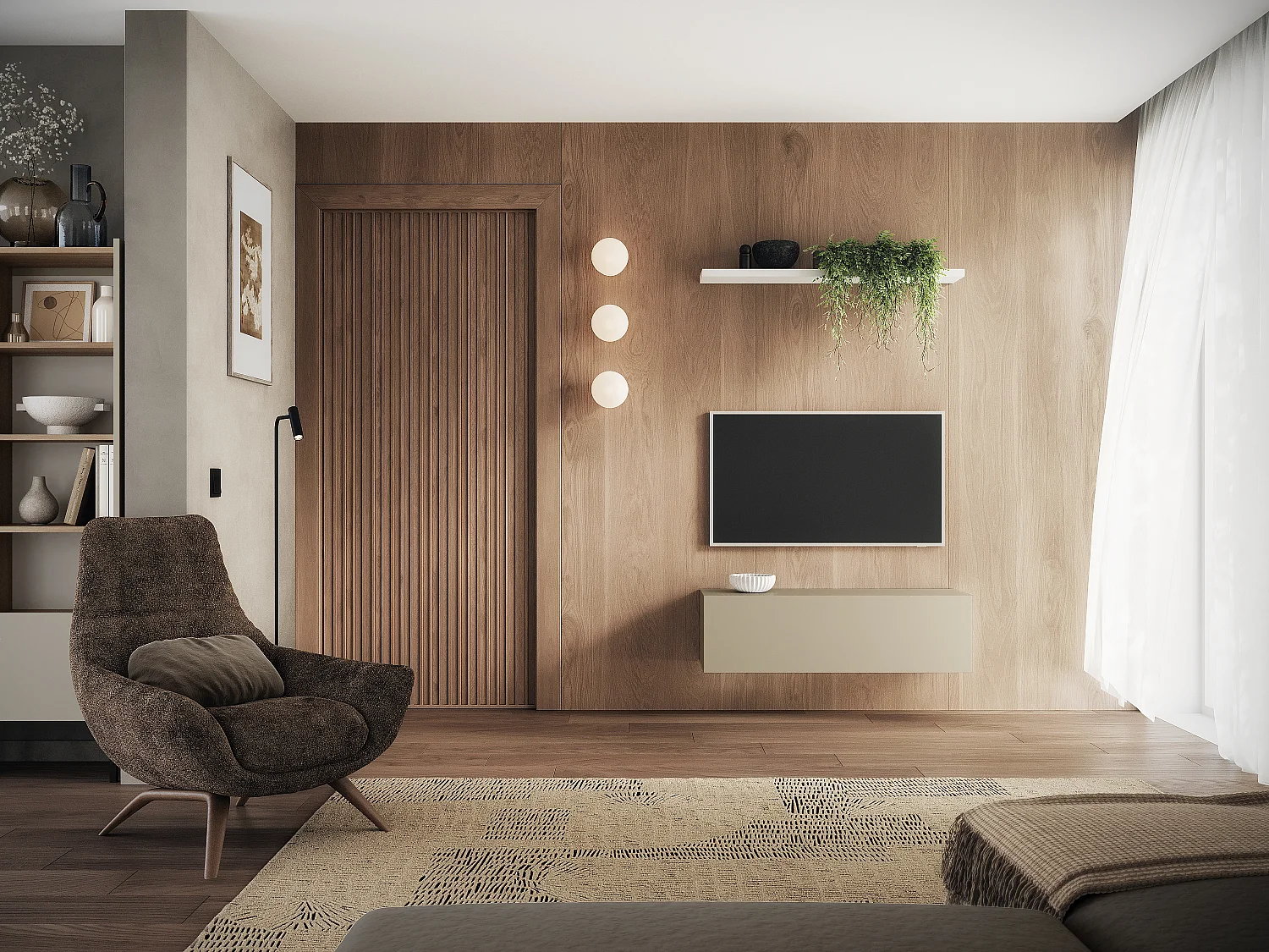 Meuble TV 105 cm 140 cm Banc Télé  Suspendu Banc Télévision Moderne Flottante pour Salon