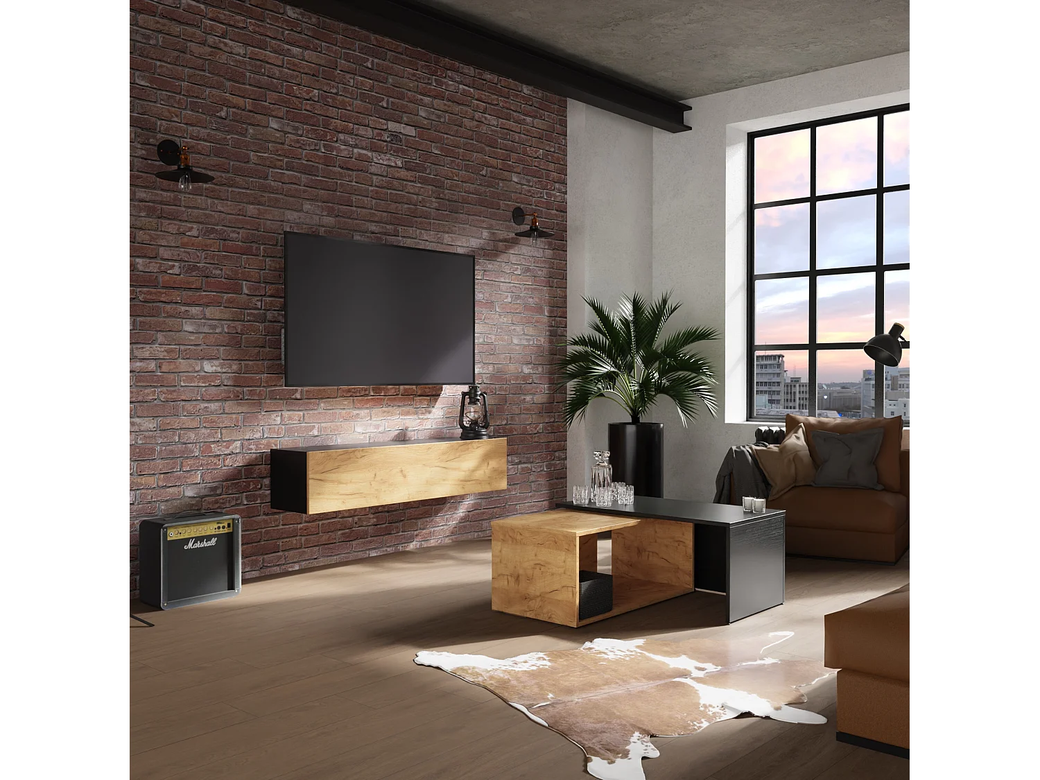 Móvel TV 105 cm 140 cm Banco de TV Suspenso Móvel TV Moderno Flutuante para Sala