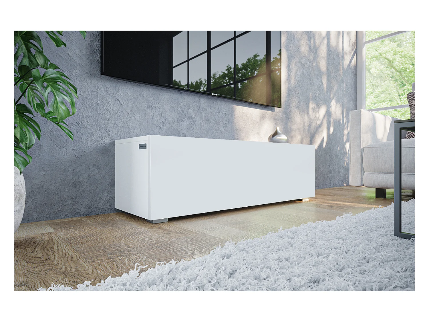 TV-Möbel 105 cm 140 cm Hängendes Modernes Schwebendes TV-Bank für Wohnzimmer