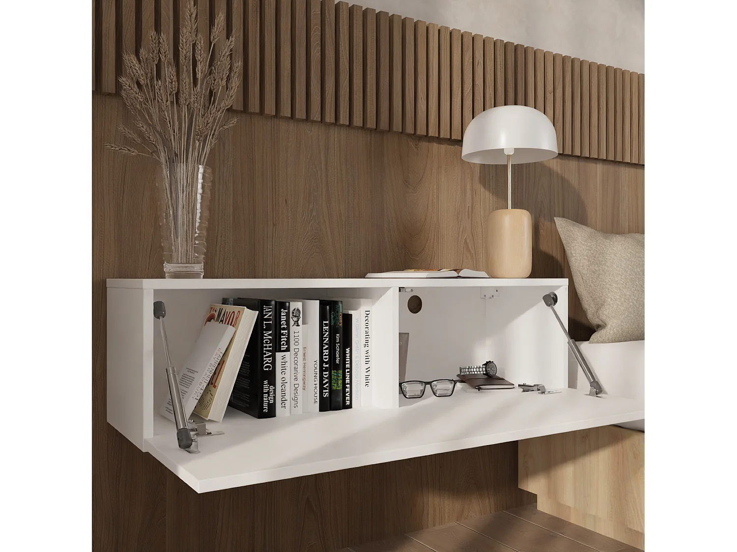 Meuble TV 105 cm 140 cm Banc Télé  Suspendu Banc Télévision Moderne Flottante pour Salon