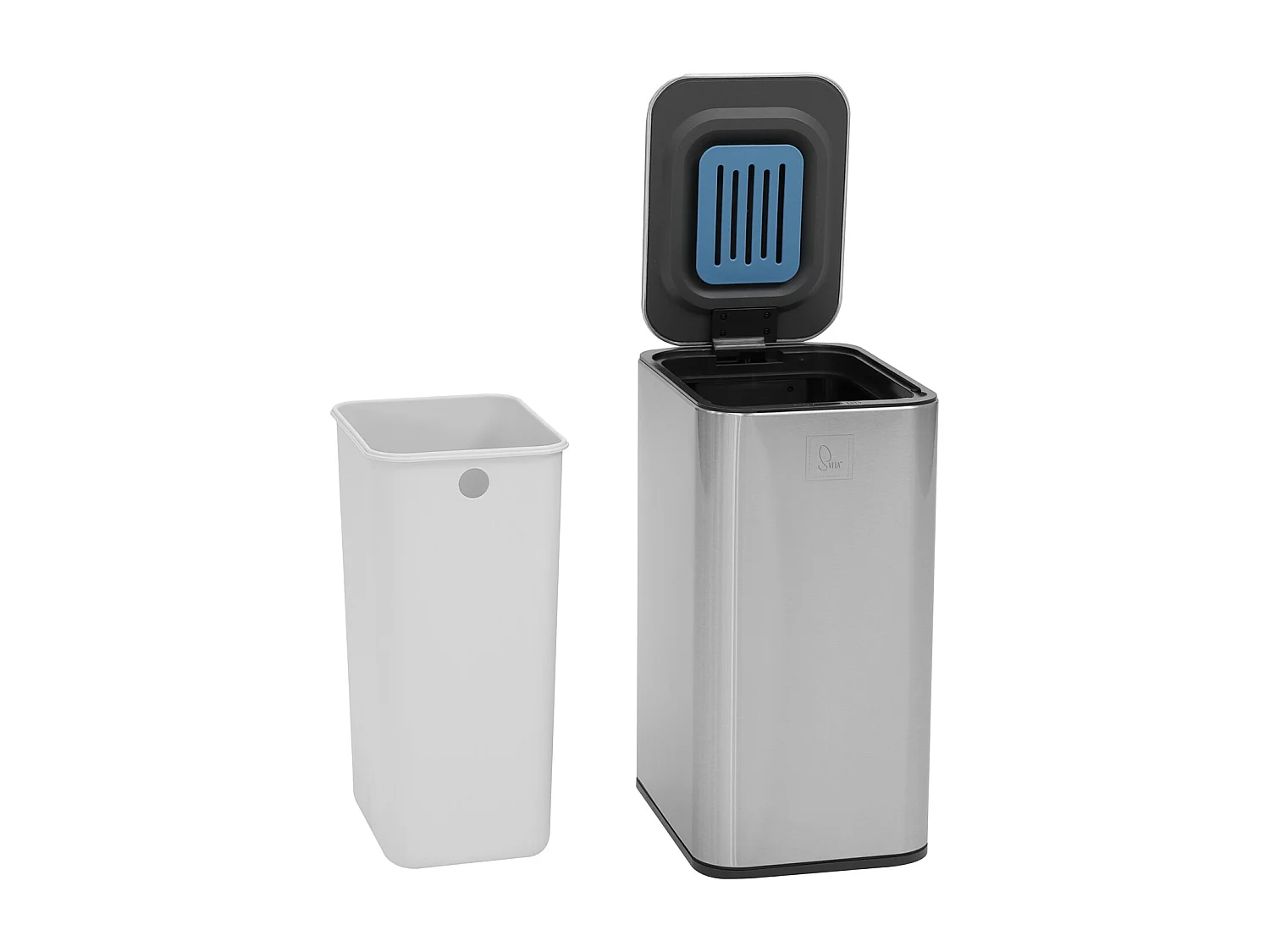 SENSORMÜLLEIMER SE13L Silber