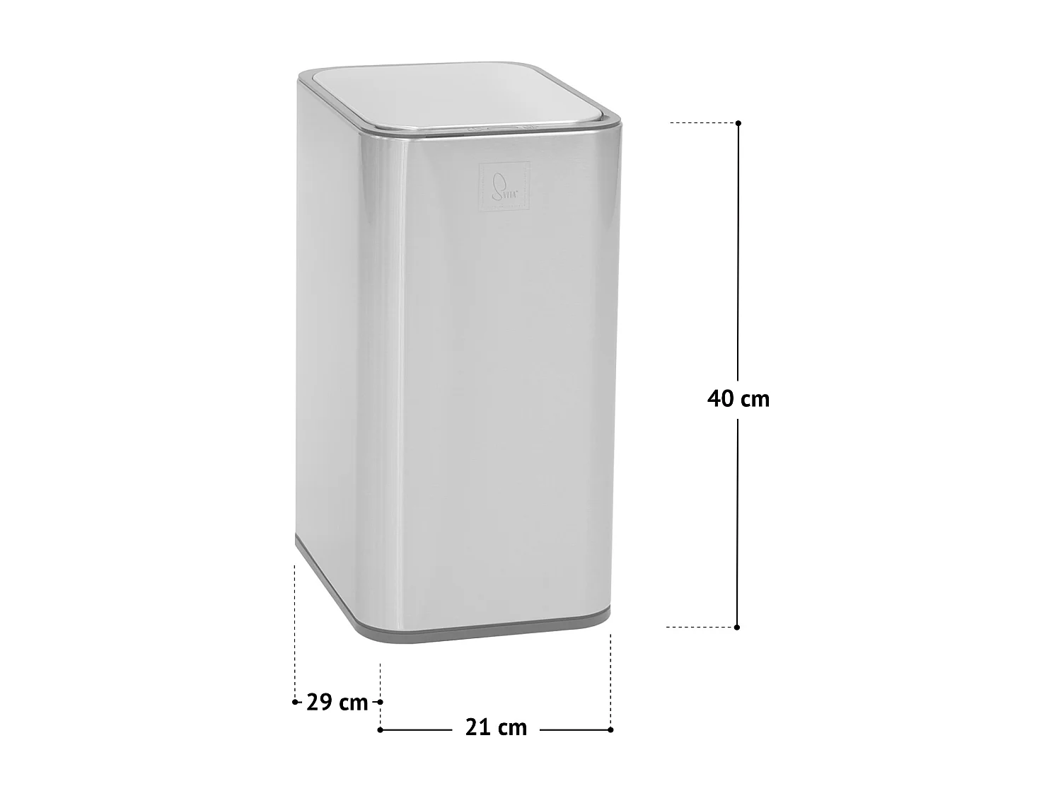 SENSORMÜLLEIMER SE13L Silber