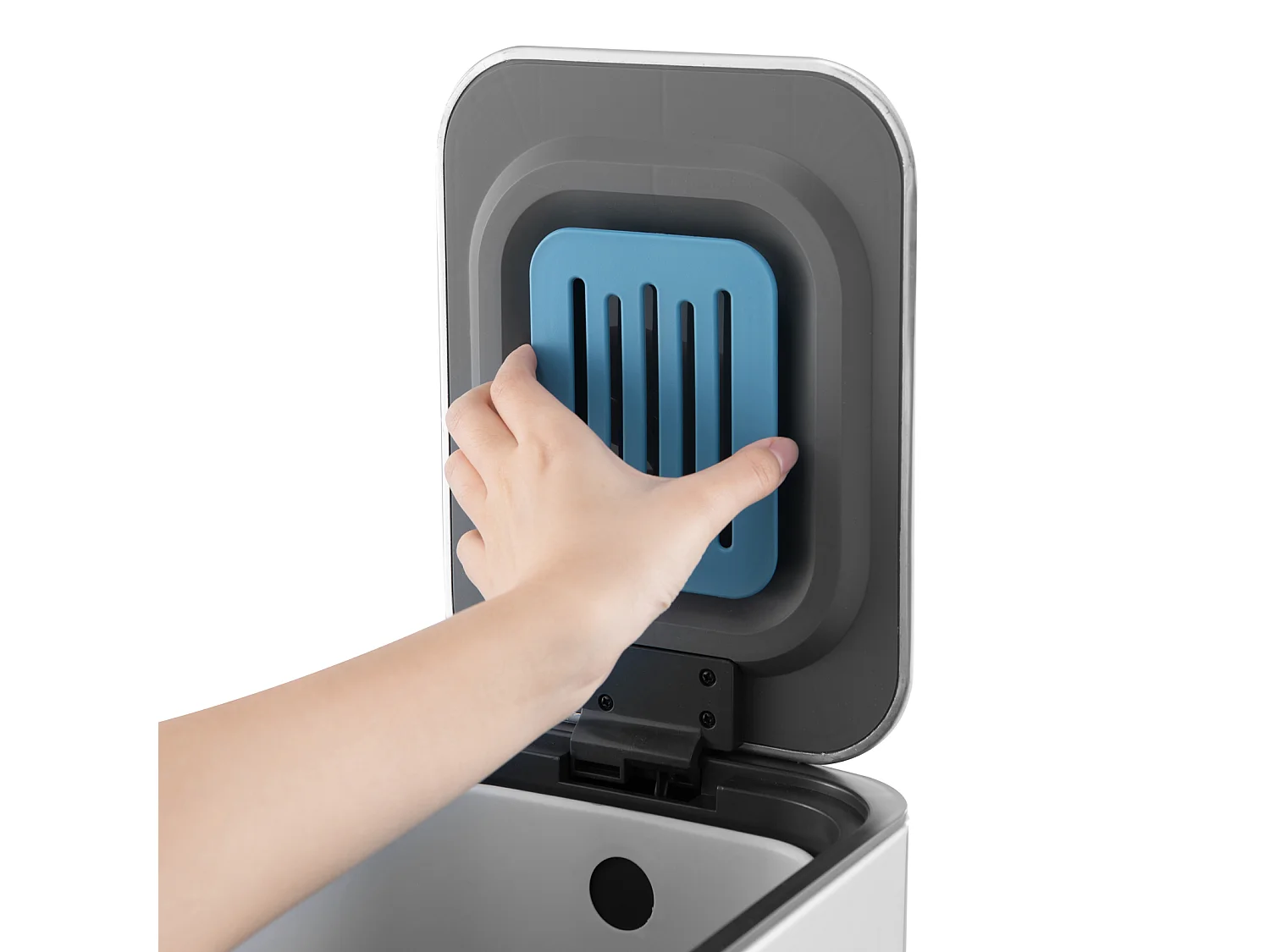 SENSORMÜLLEIMER SE13L Silber