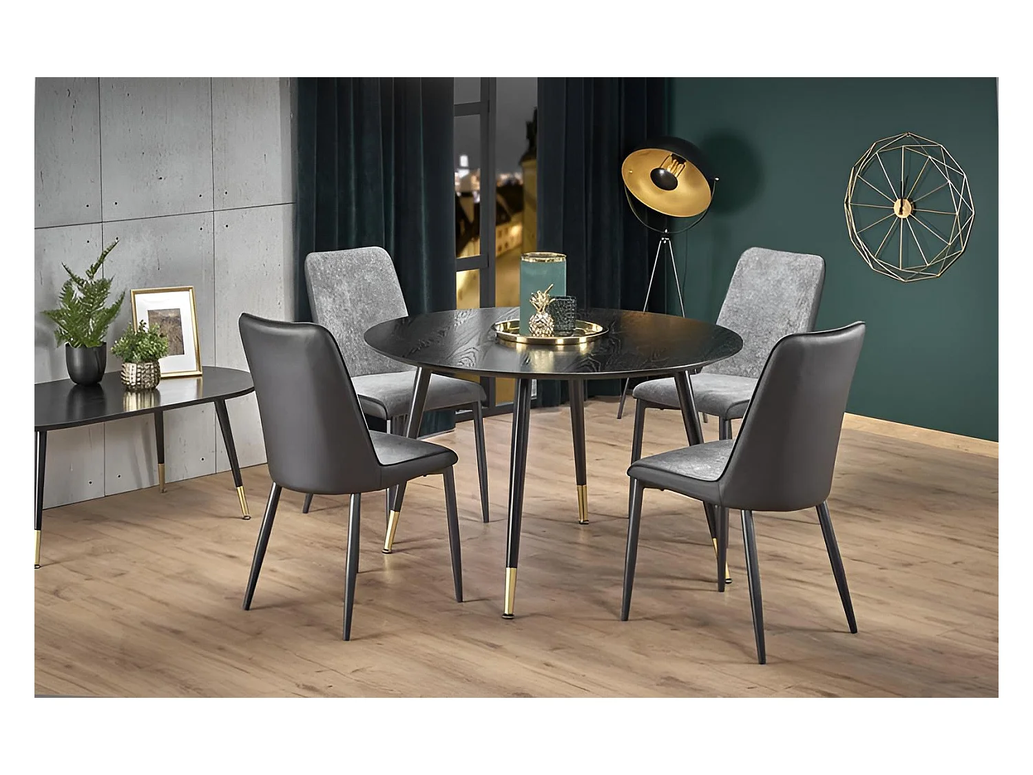 Esstisch Embos(o120)/Rund/Schwarz