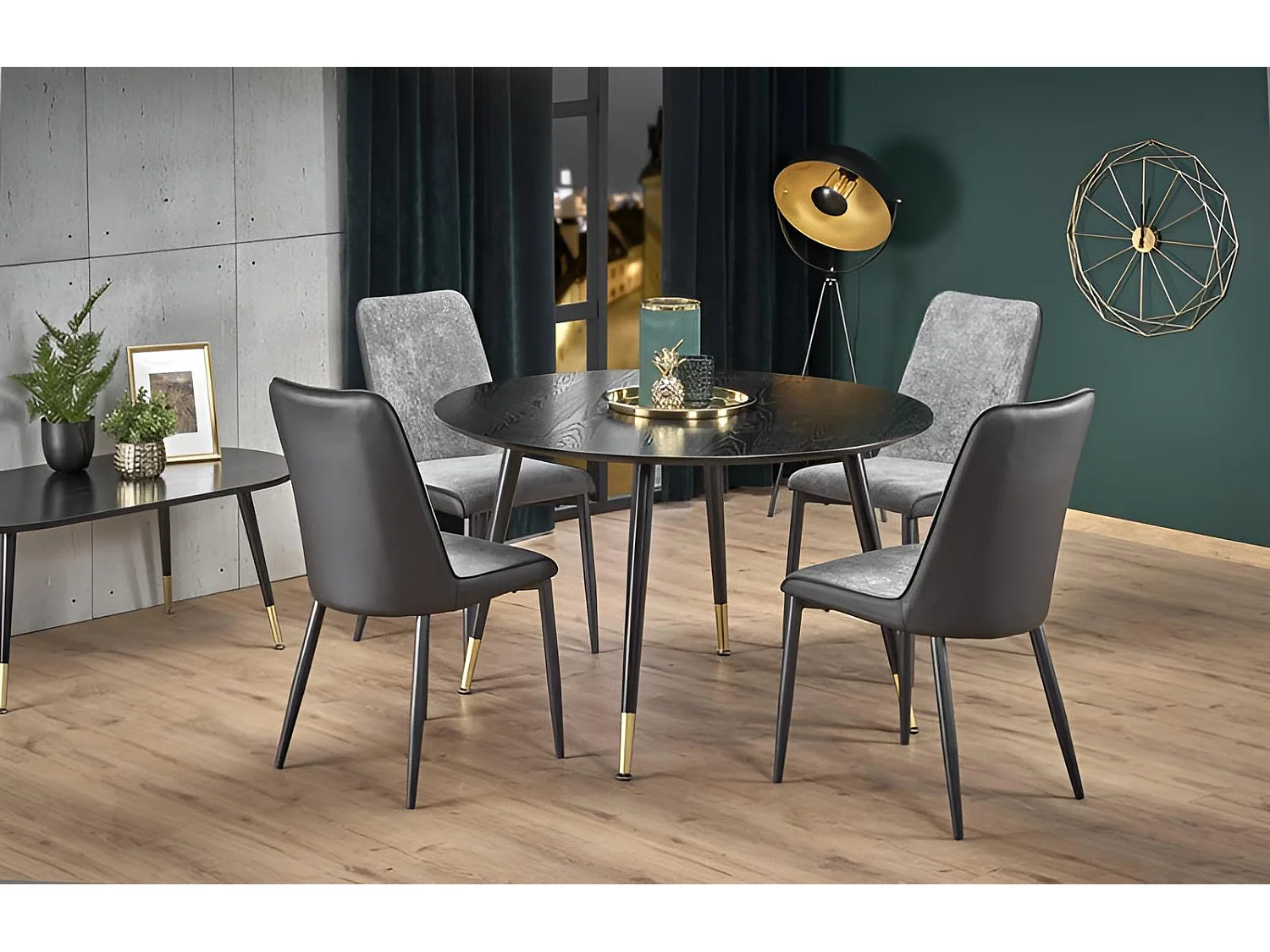 Esstisch Embos(o120)/Rund/Schwarz