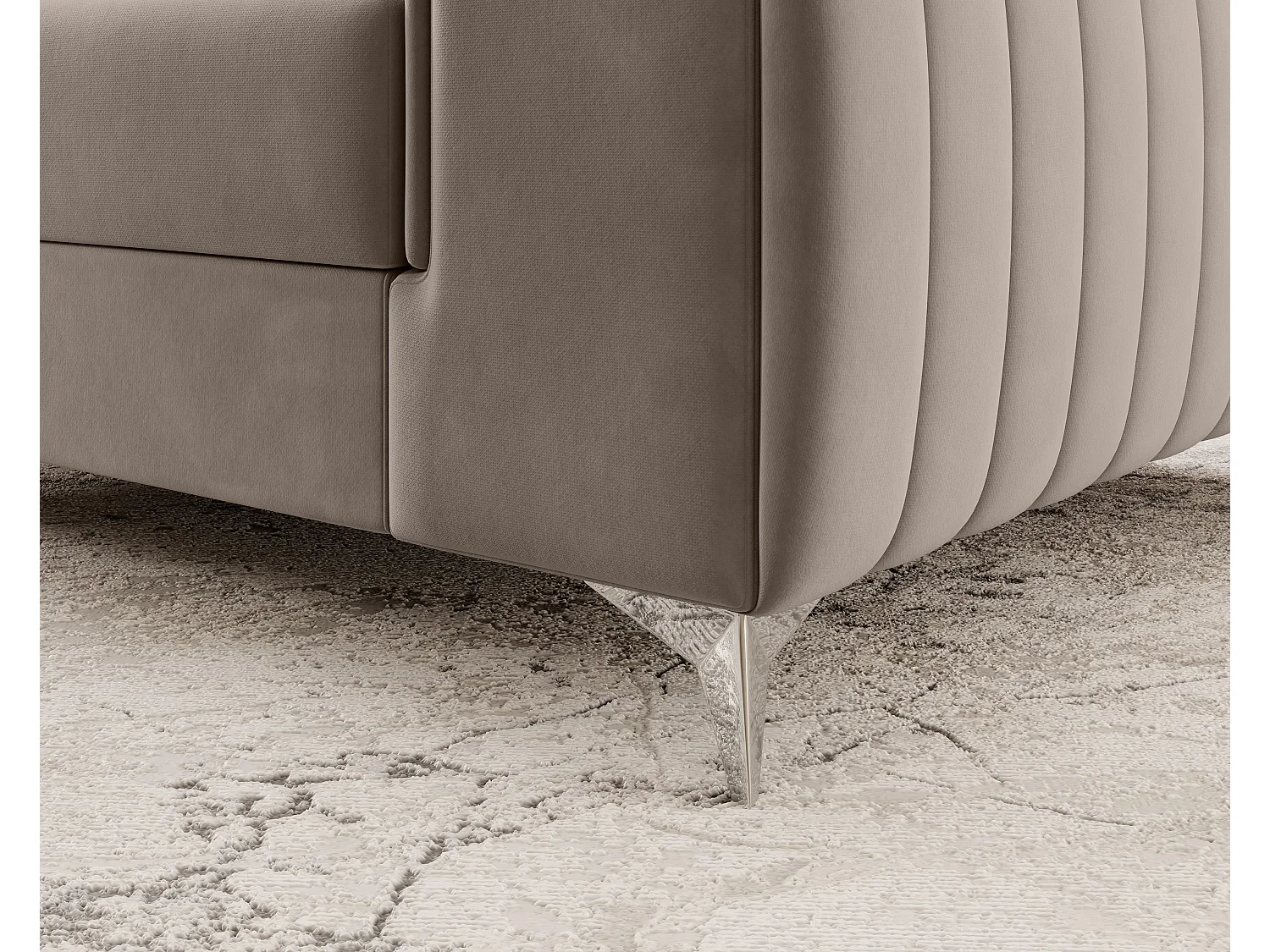 Fauteuil Laurence/Tissu/Beige