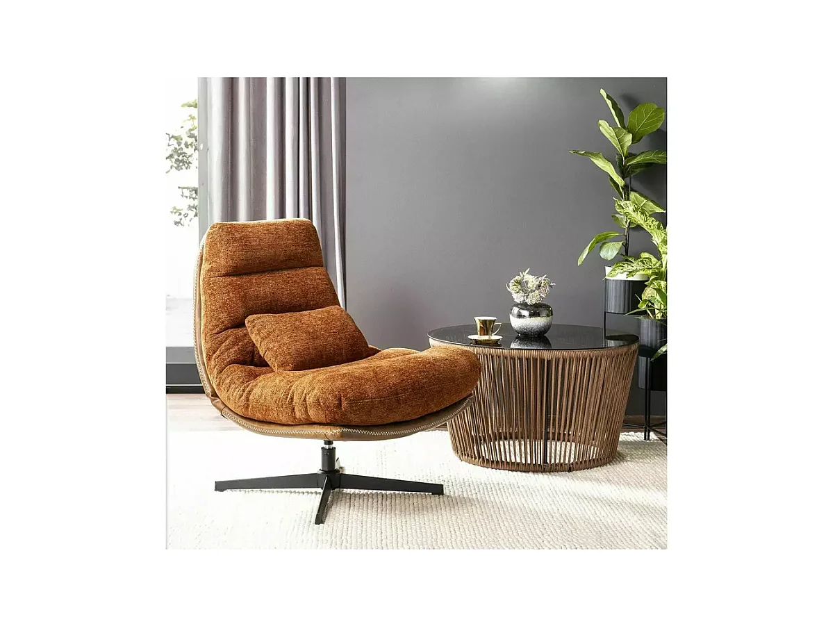 Fauteuil Felicia/ Tissu/Cuivre