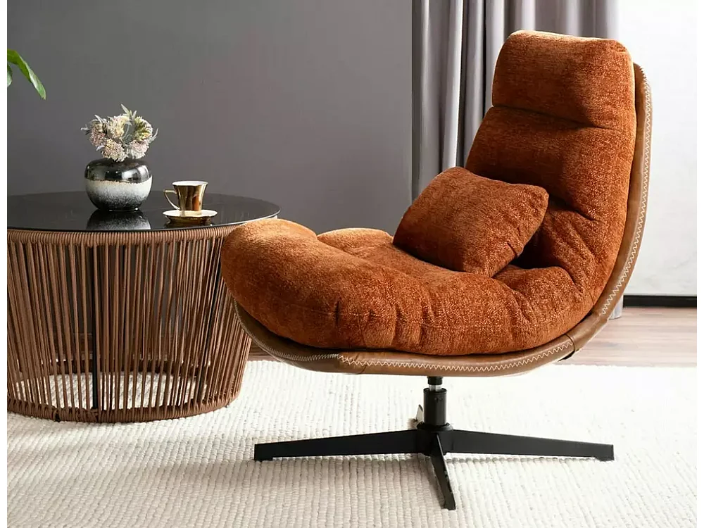 Fauteuil Felicia/ Tissu/Cuivre