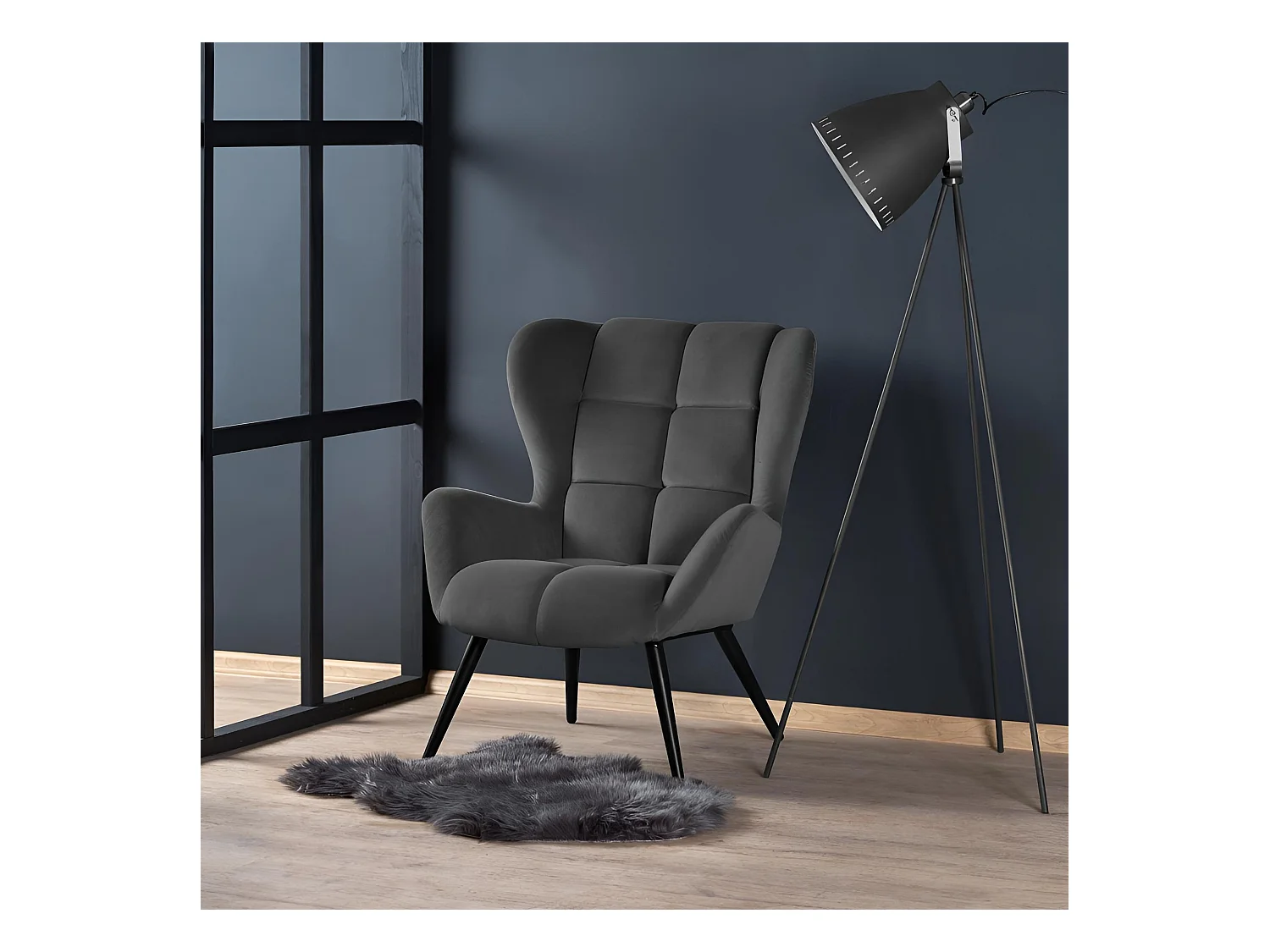 Relax Sessel Tyrion/Stoffbezug/Anthrazit