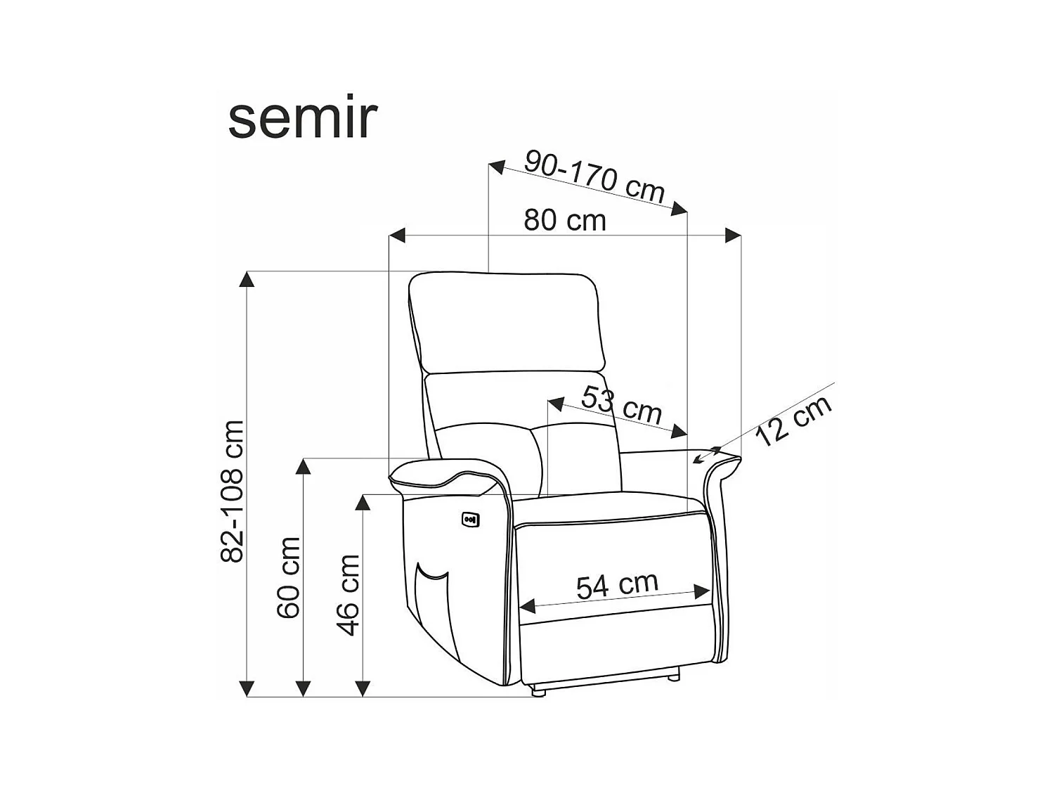 Relax Fauteuil Semir/Tissu/gris