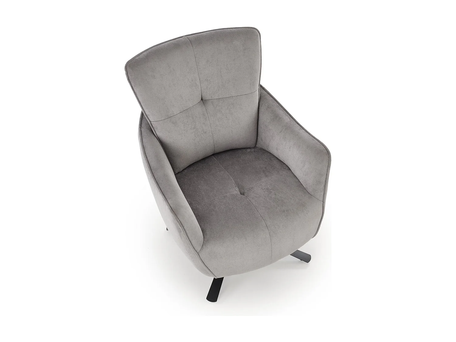 Poltrona Scampi/rivestimento in tessuto/funzione girevole/Grigio