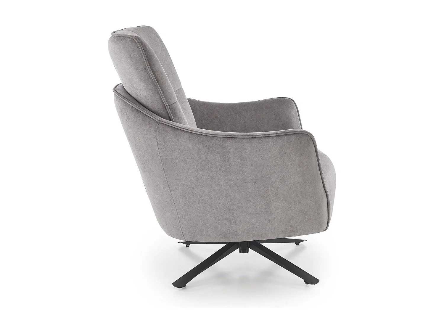 Poltrona Scampi/rivestimento in tessuto/funzione girevole/Grigio