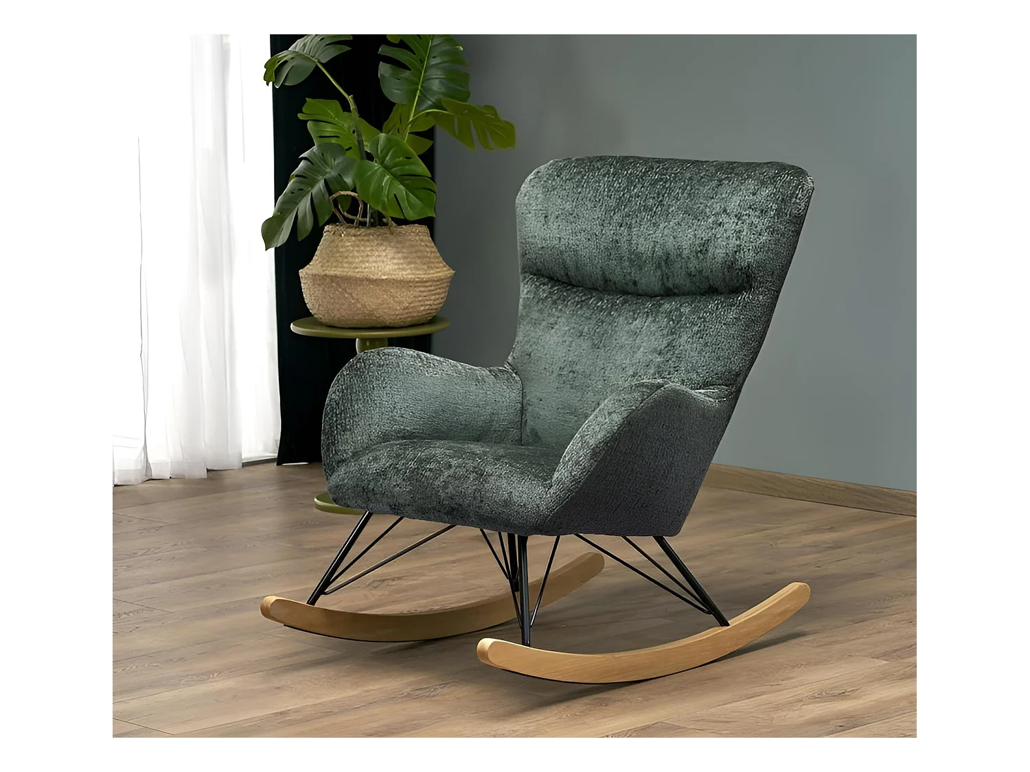 Fauteuil à bascule Castro/vert