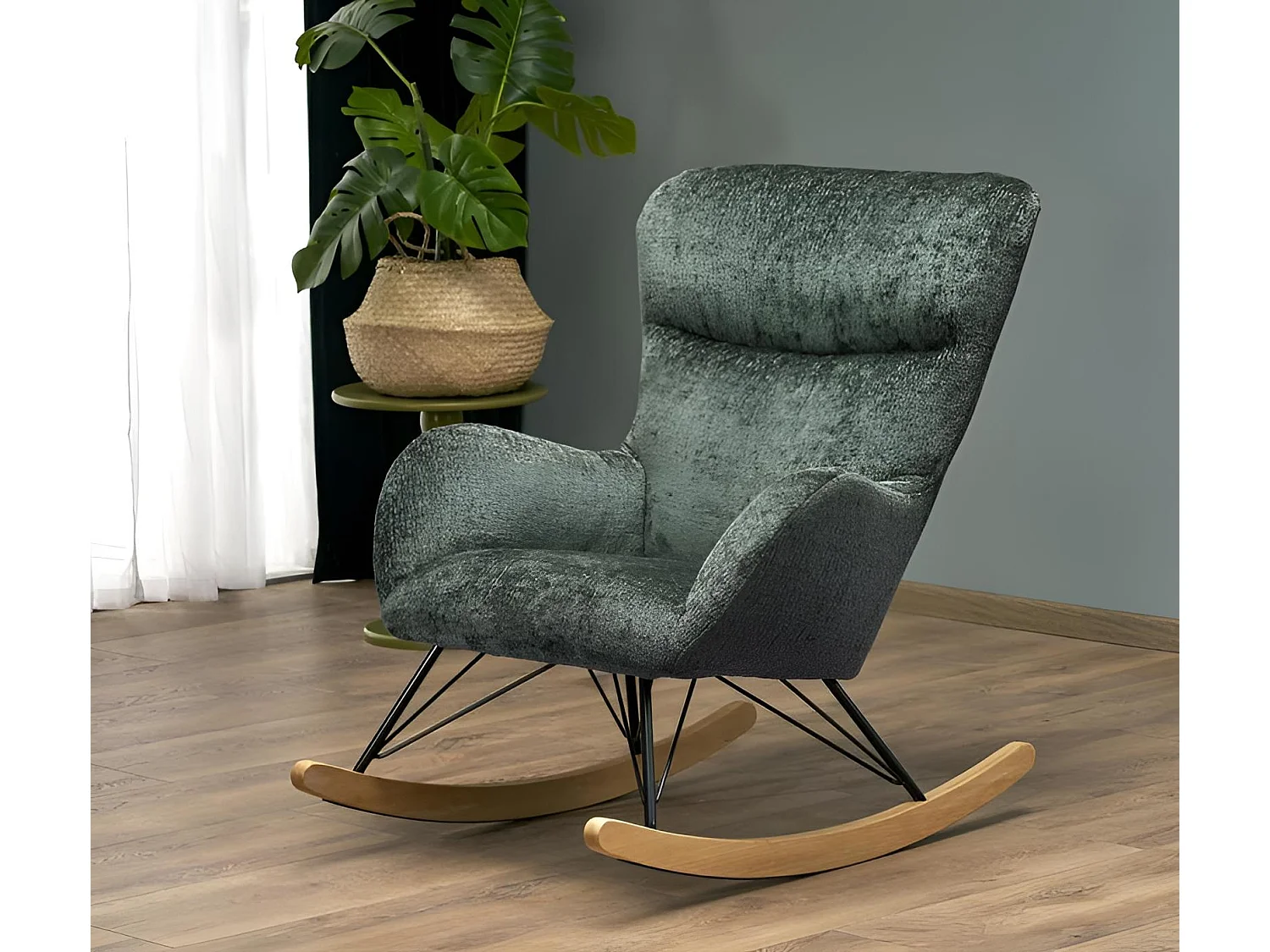 Fauteuil à bascule Castro/vert