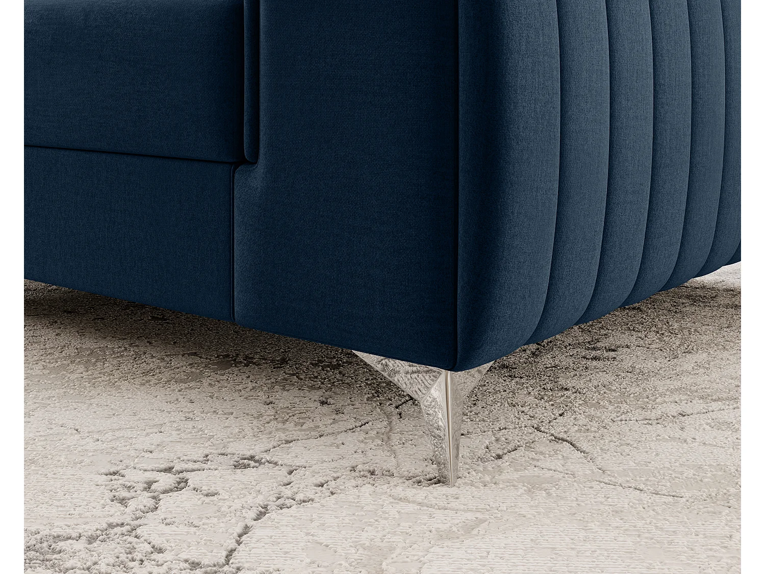 Fauteuil Laurence/Tissu/Bleu