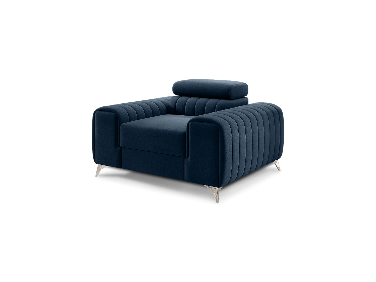 Fauteuil Laurence/Tissu/Bleu