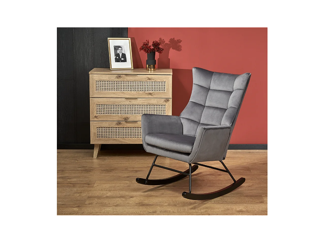 Relax Fauteuil Branco/Tissu/Gris