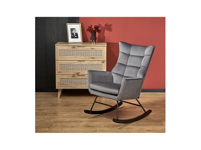 Relax Fauteuil Branco/Tissu/Gris