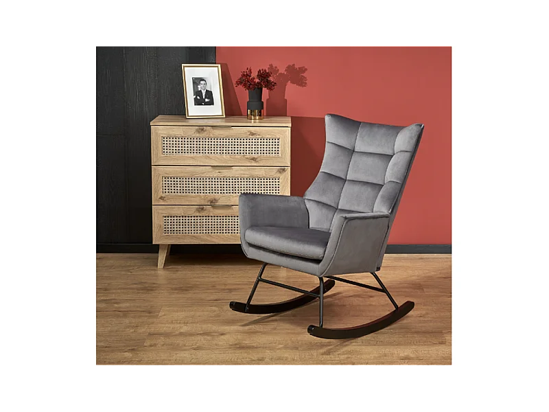Relax Fauteuil Branco/Tissu/Gris