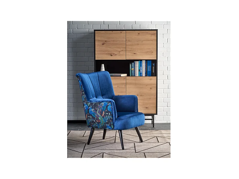 Sessel Pagoni/Stoffbezug/Blau