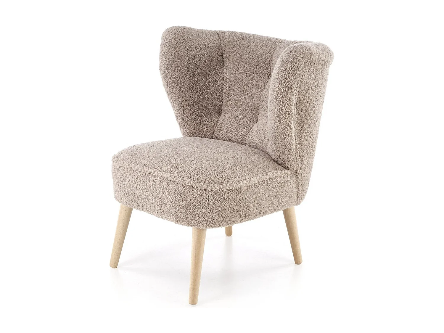 Poltrona Mocca/Tessuto-Bouclé/Marrone chiaro