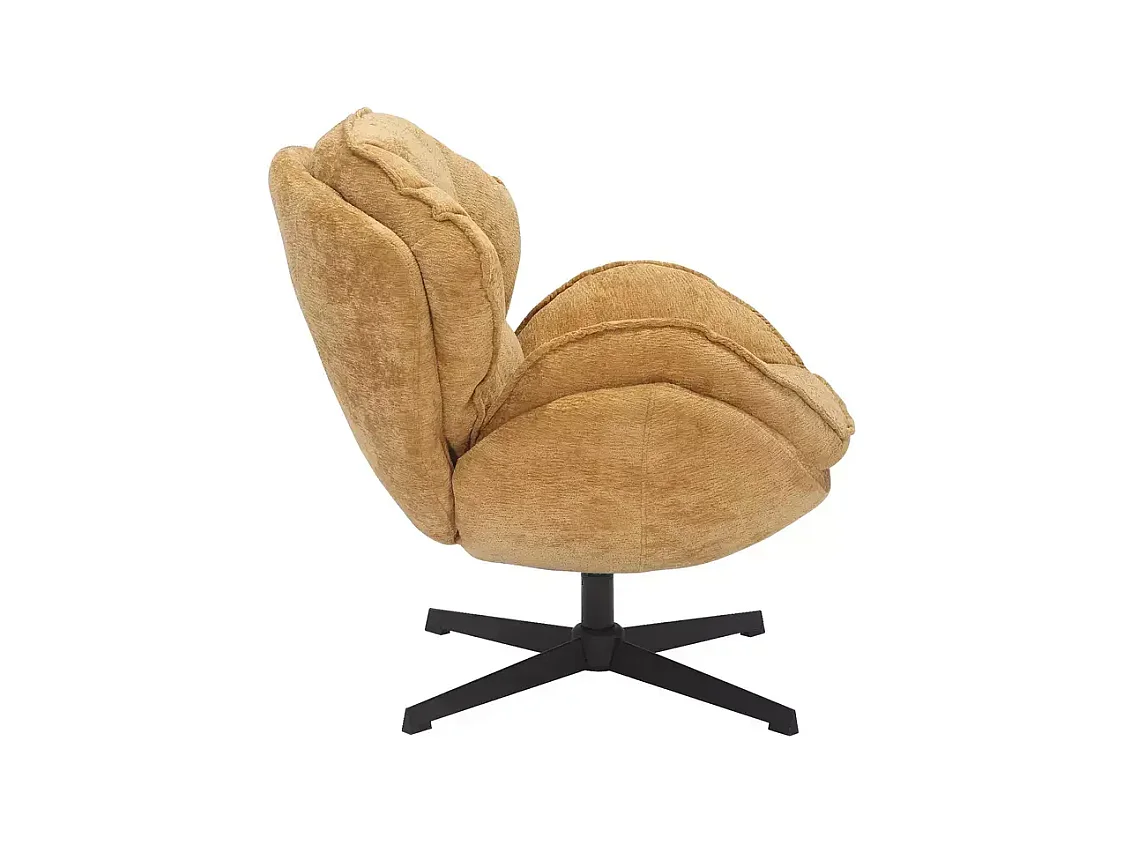 Fauteuil Bettys/revêtement en tissu/fonction pivotante 360o/Orange