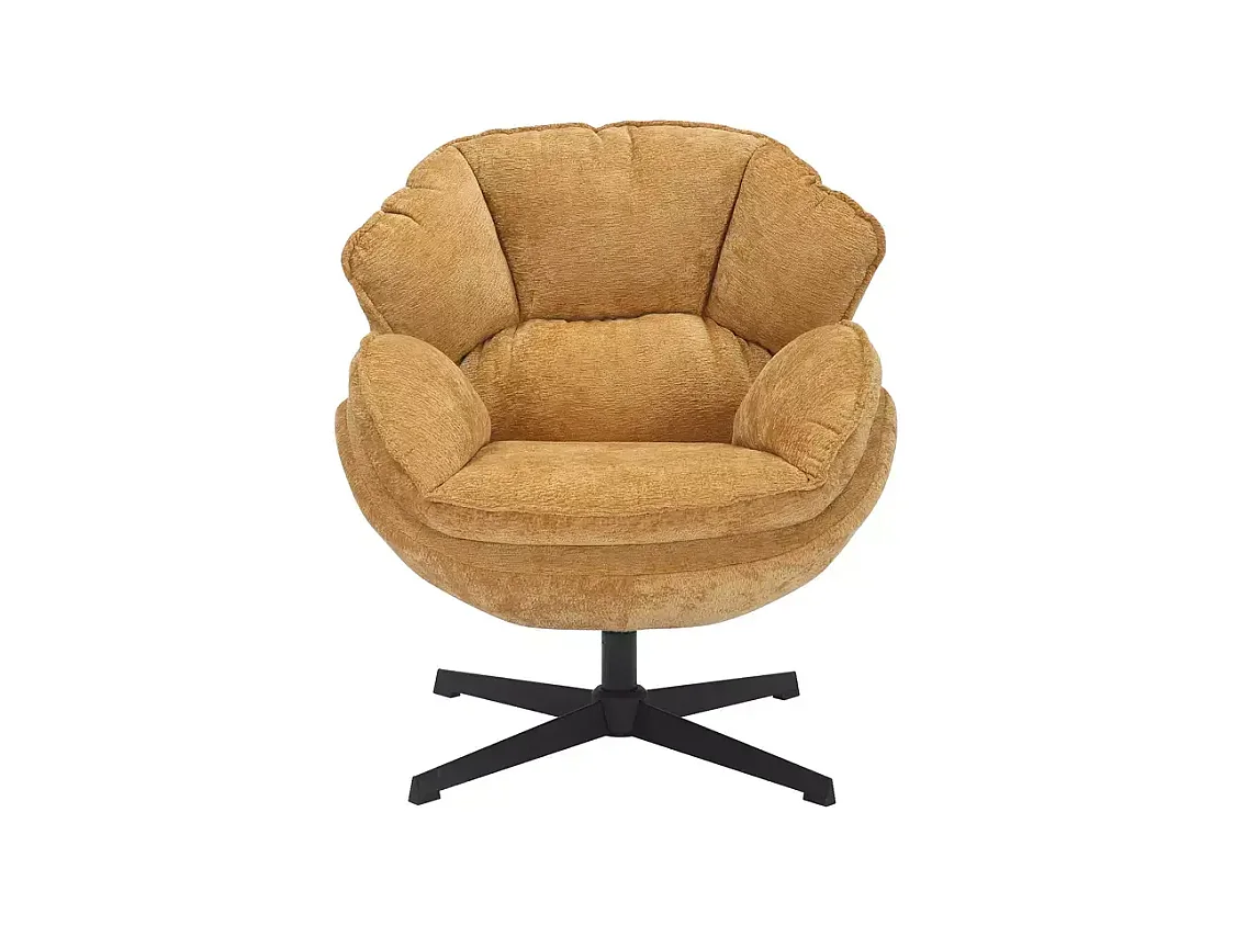 Fauteuil Bettys/revêtement en tissu/fonction pivotante 360o/Orange