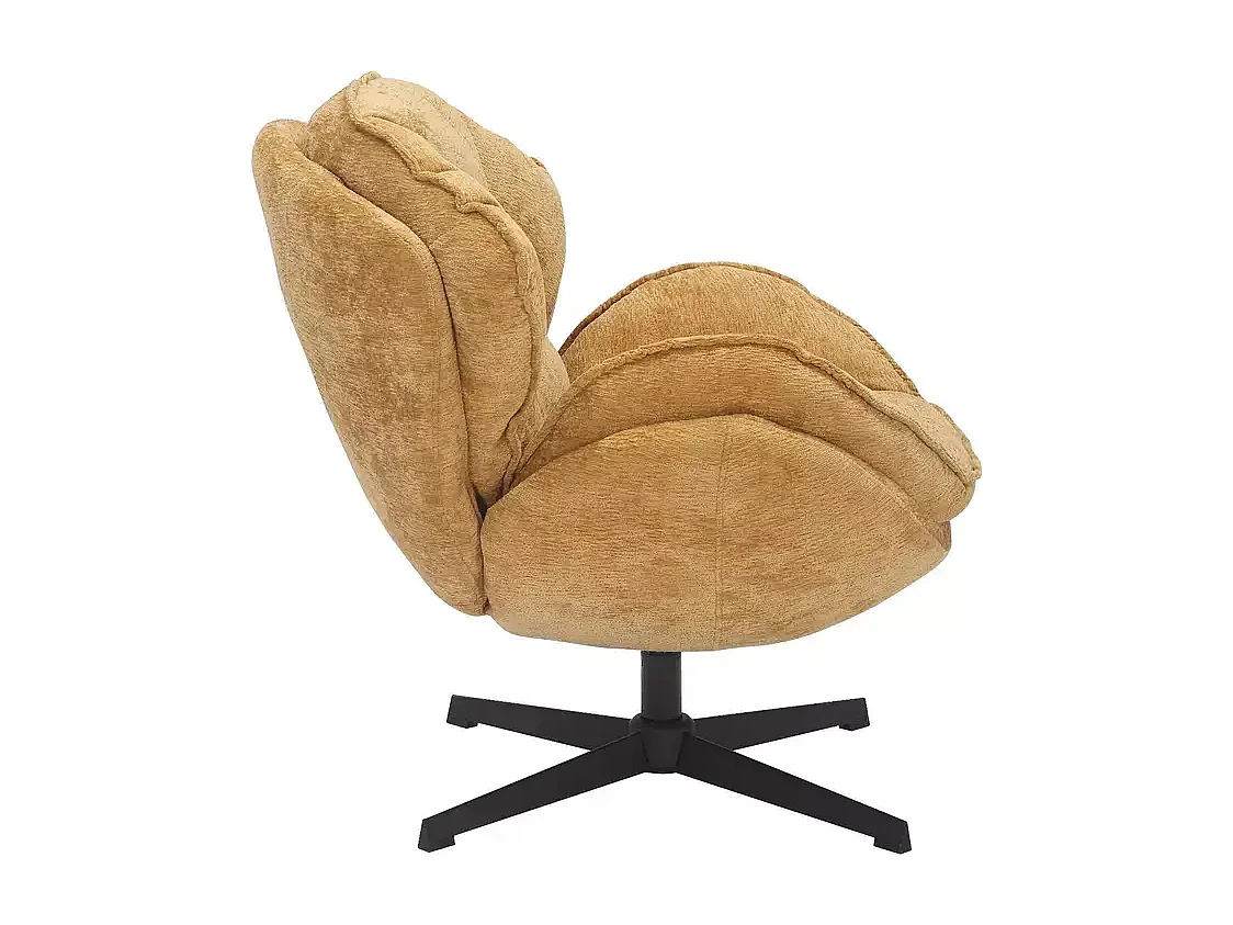 Fauteuil Bettys/revêtement en tissu/fonction pivotante 360o/Orange