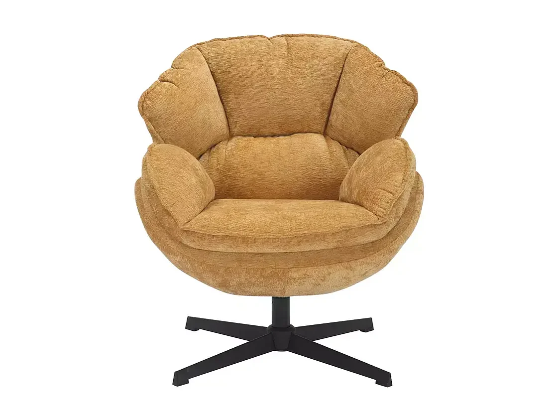 Fauteuil Bettys/revêtement en tissu/fonction pivotante 360o/Orange