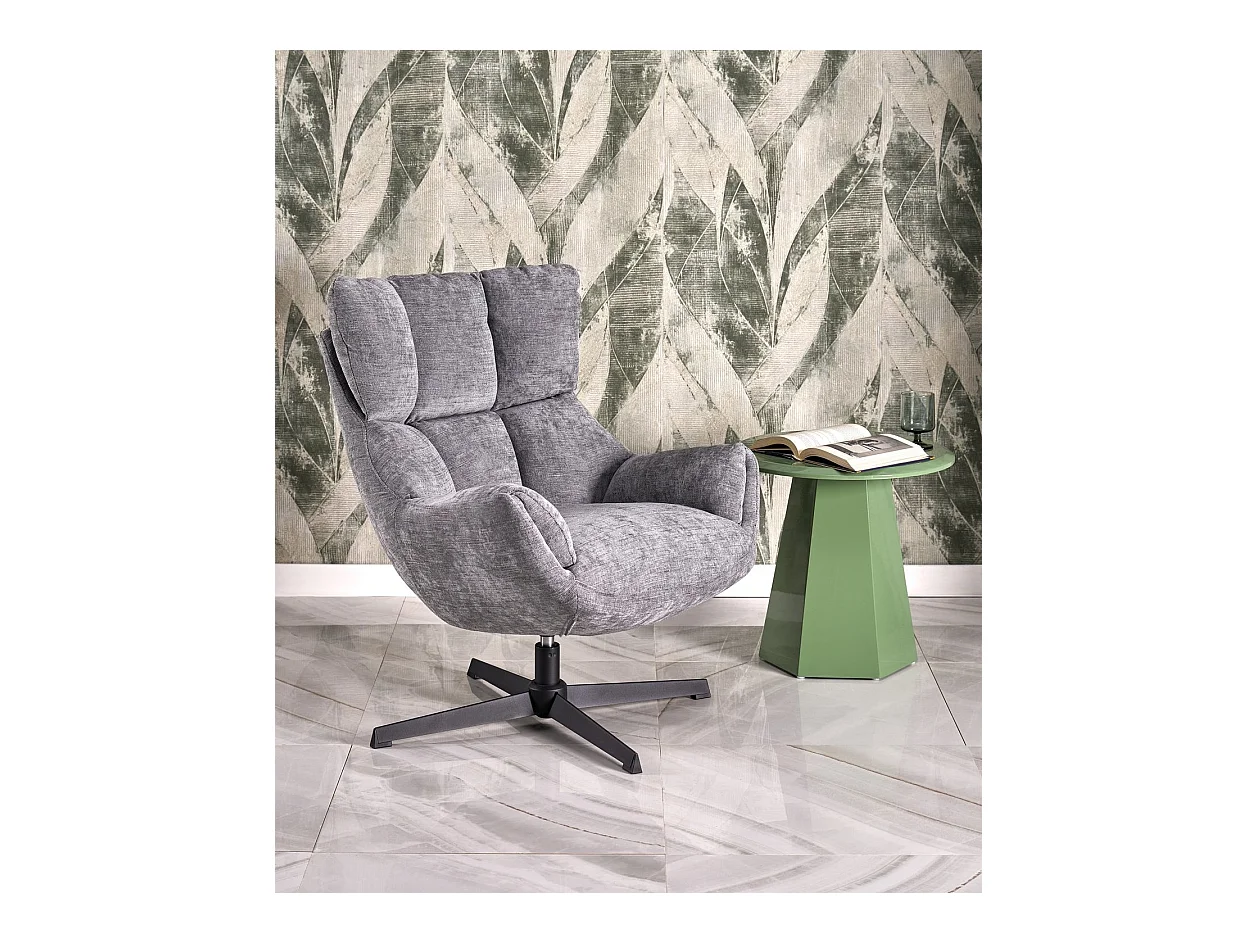 Fauteuil Lammo/fonction pivotante/Tissu/Gris