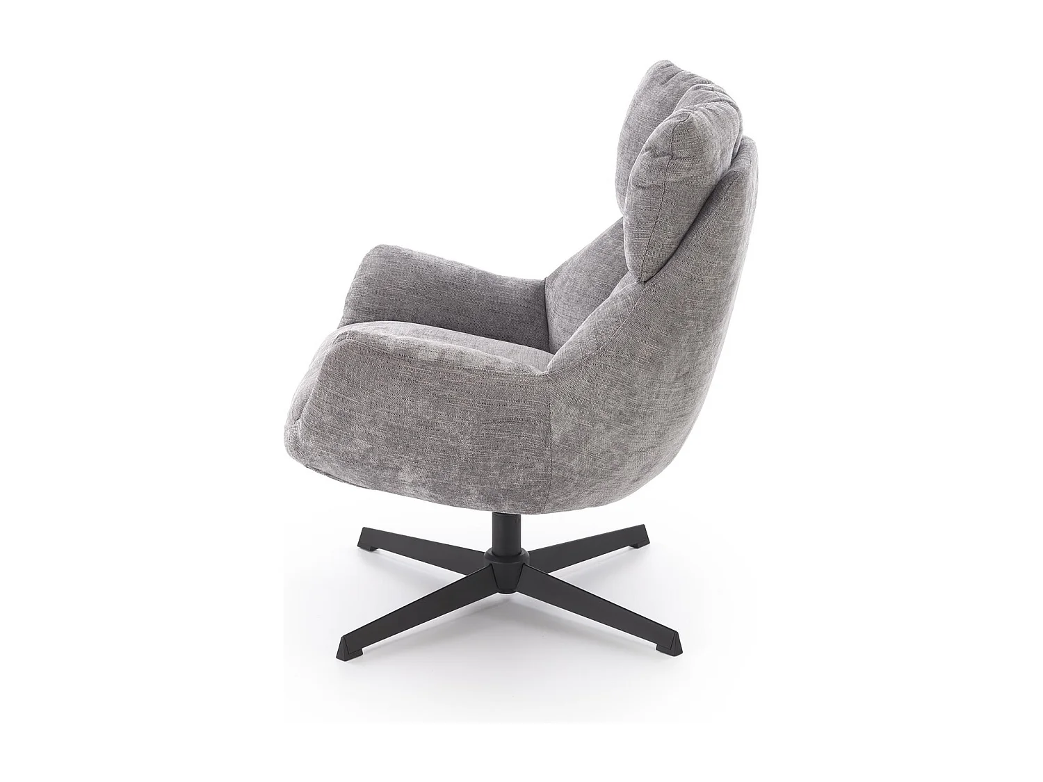 Poltrona Lammo/funzione girevole/Tessuto/Grigio