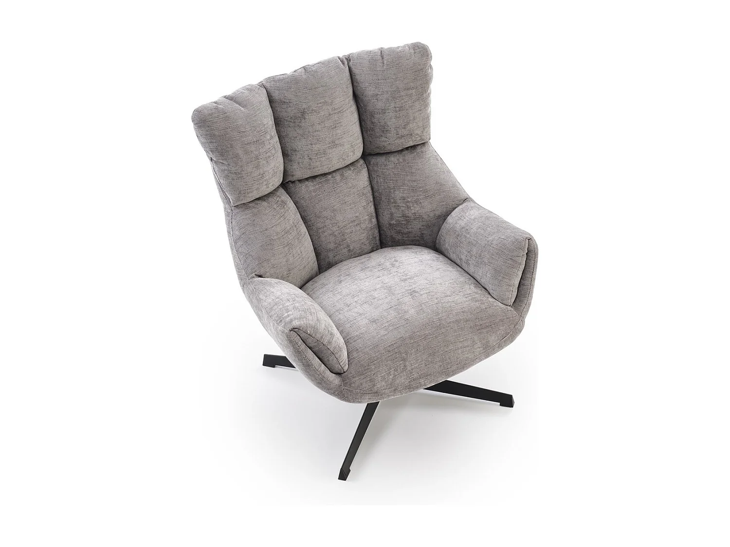 Poltrona Lammo/funzione girevole/Tessuto/Grigio