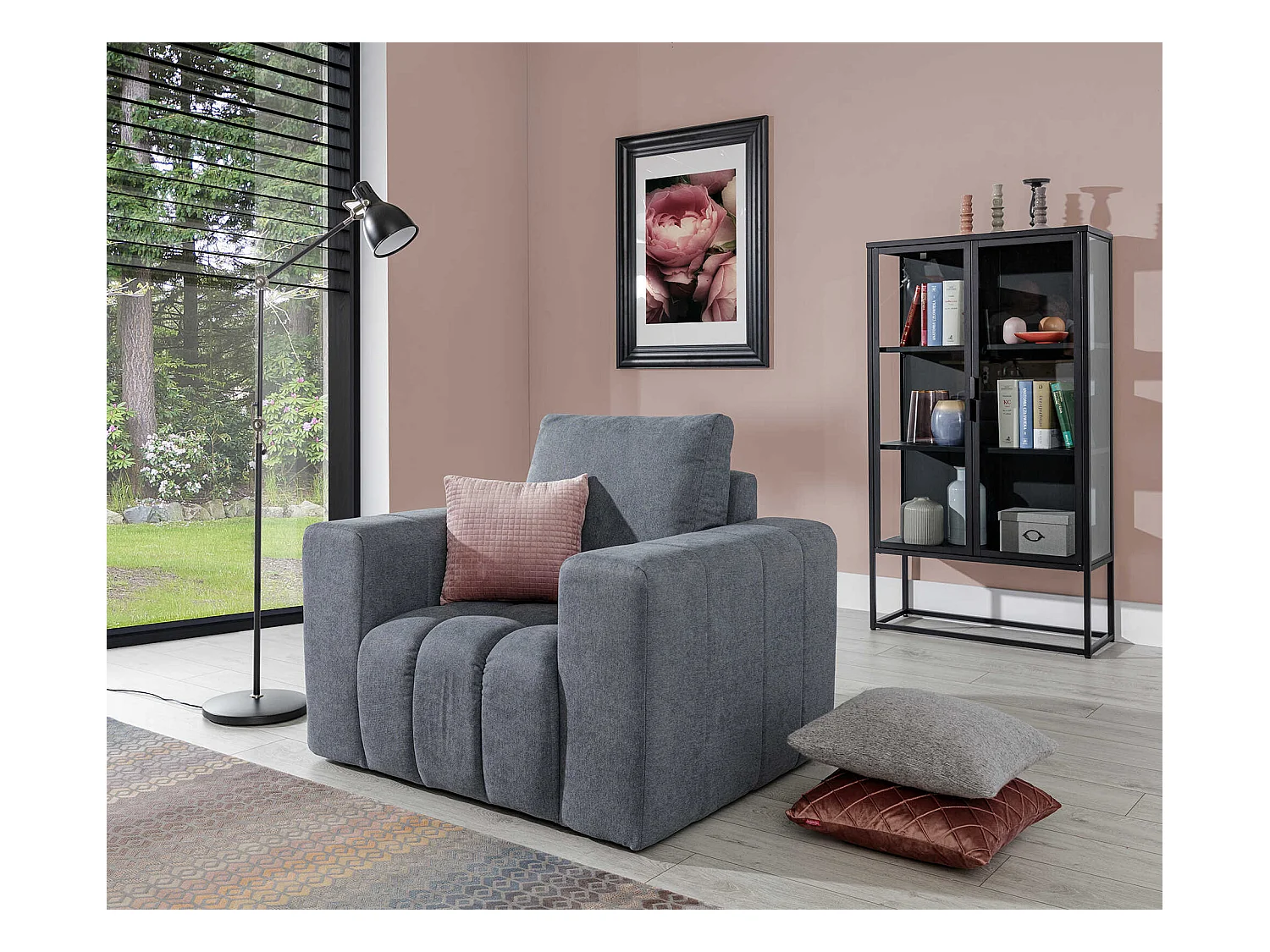 Commforti Fauteuil/Tissu/Gris