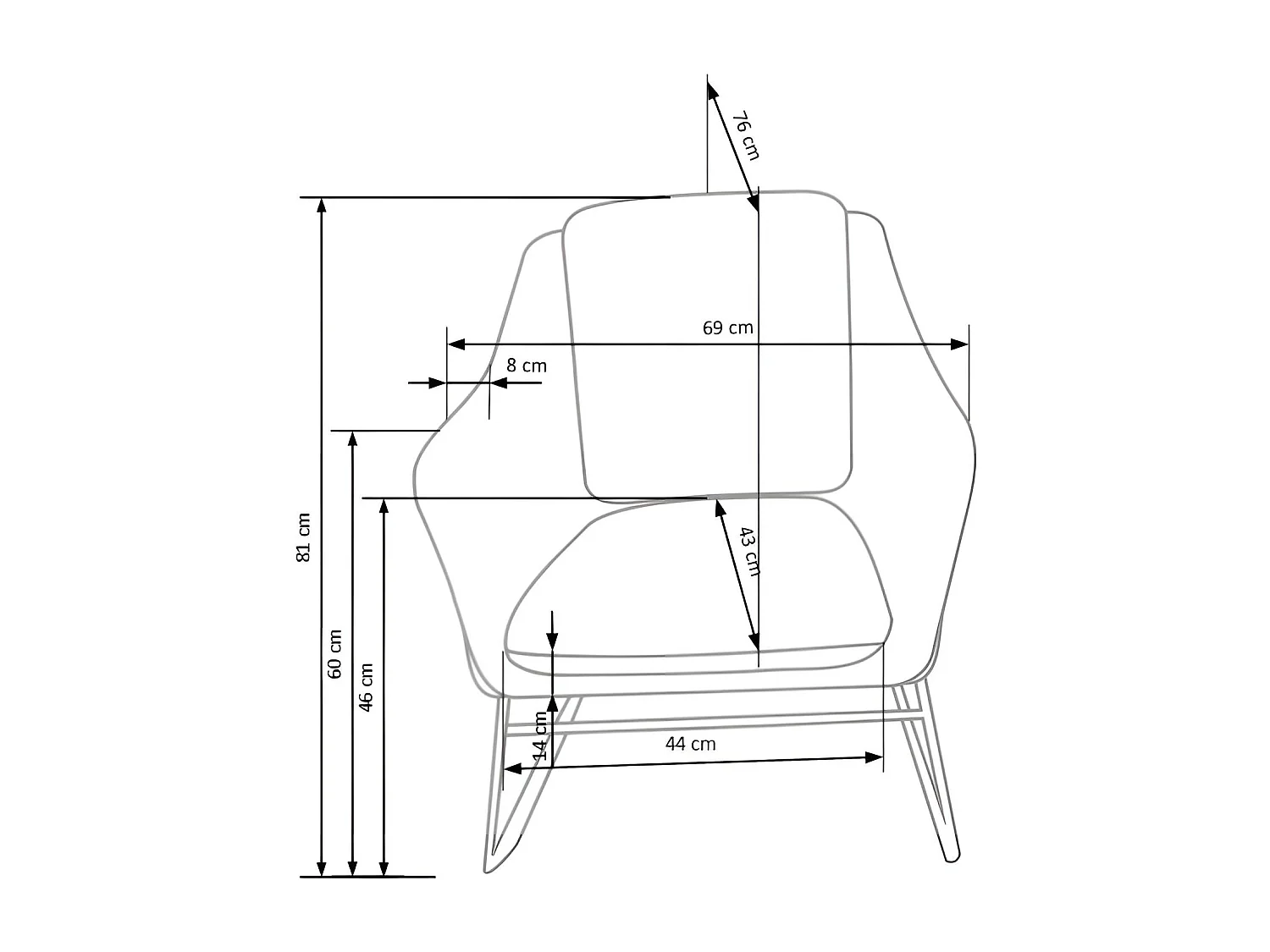 Relax Fauteuil Soft/Tissu/Gris