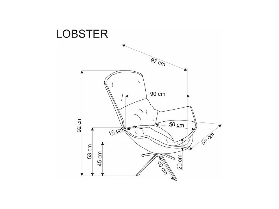 Poltroncina Lobster/Tessuto&finta pelle/Beige