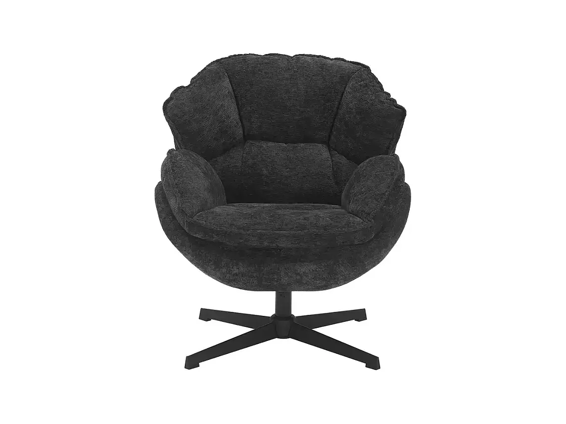 Fauteuil Bettys/revêtement en tissu/fonction pivotante 360o/Noir