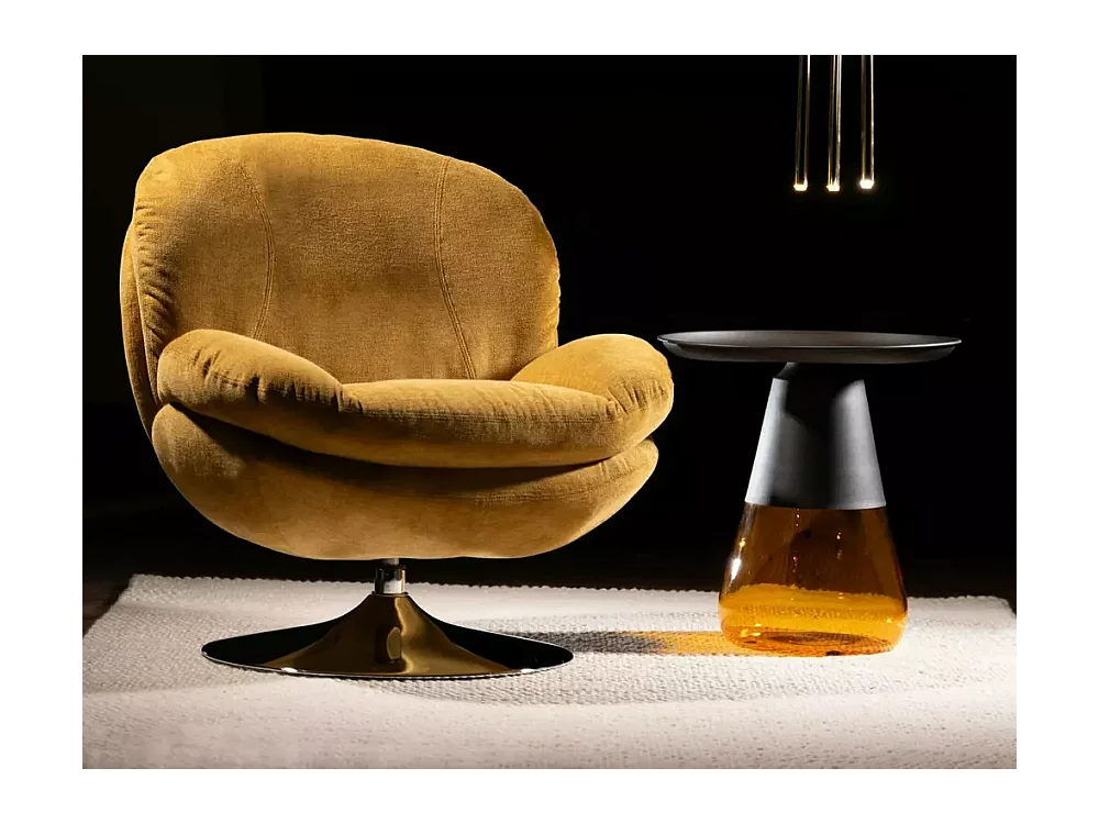 Fauteuil Brigitte/Tissu/Orange