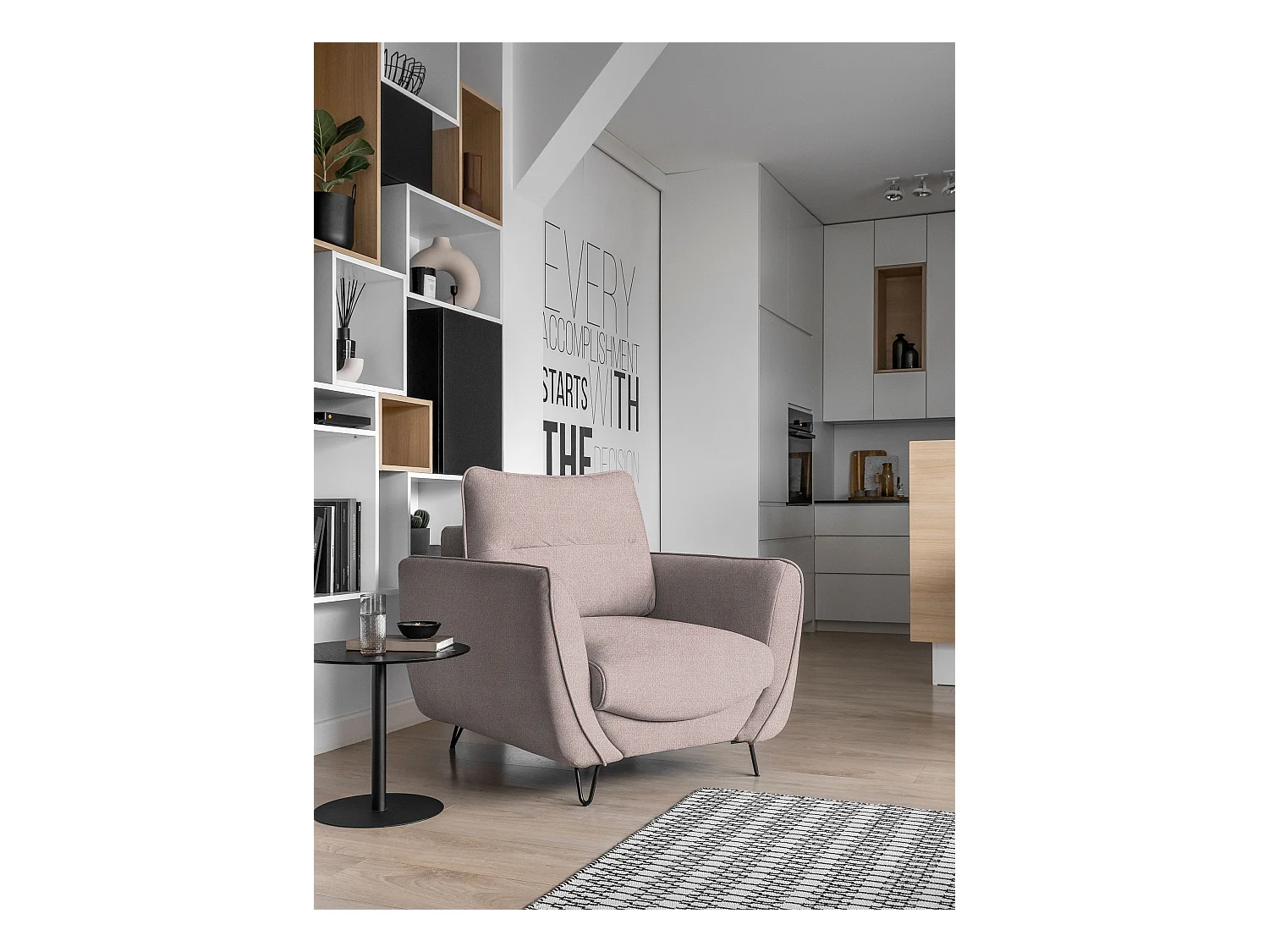 Poltrona Malia/Tessuto/Rosa