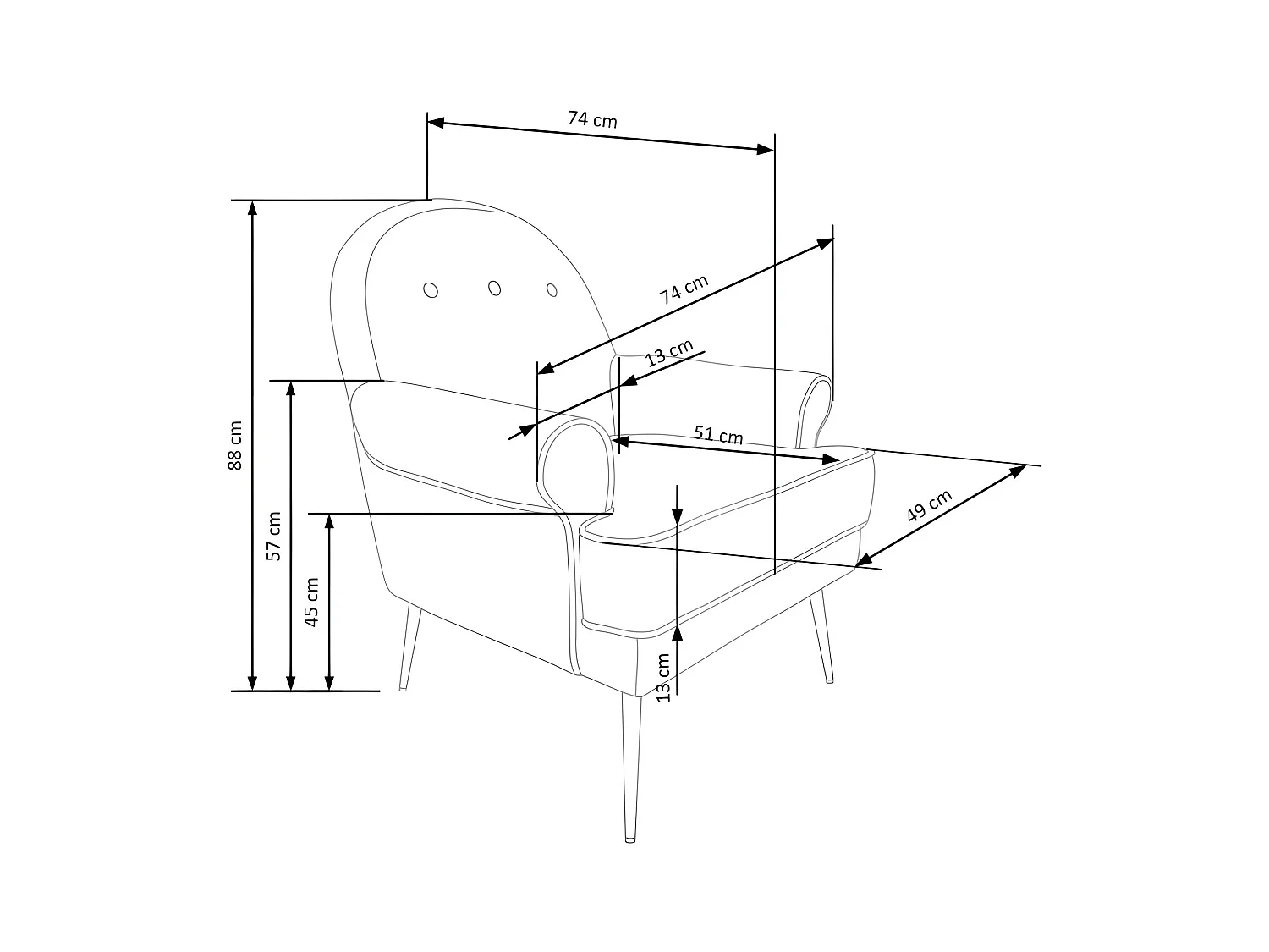 Relax Sessel Santi/Stoffbezug/Grün