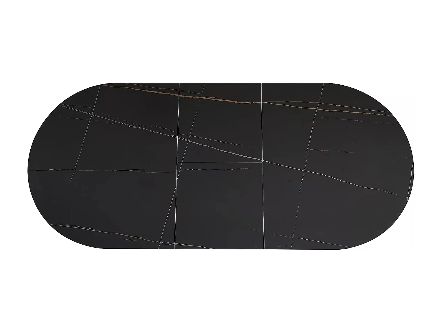 Tavolo da pranzo Gaston Premium XL (75x140-180)/Allungabile/Ceramica/Nero Bianco Grigio