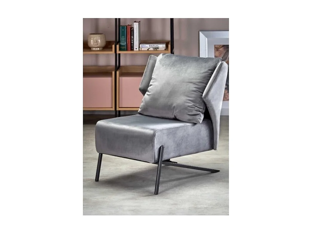 Fauteuil Victus/revêtement en tissu/gris