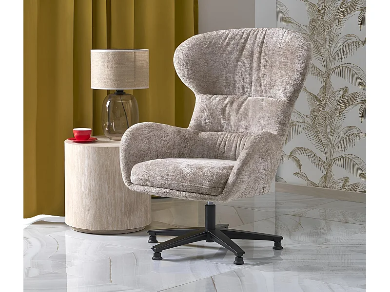 Fauteuil Franco/Tissu/Beige