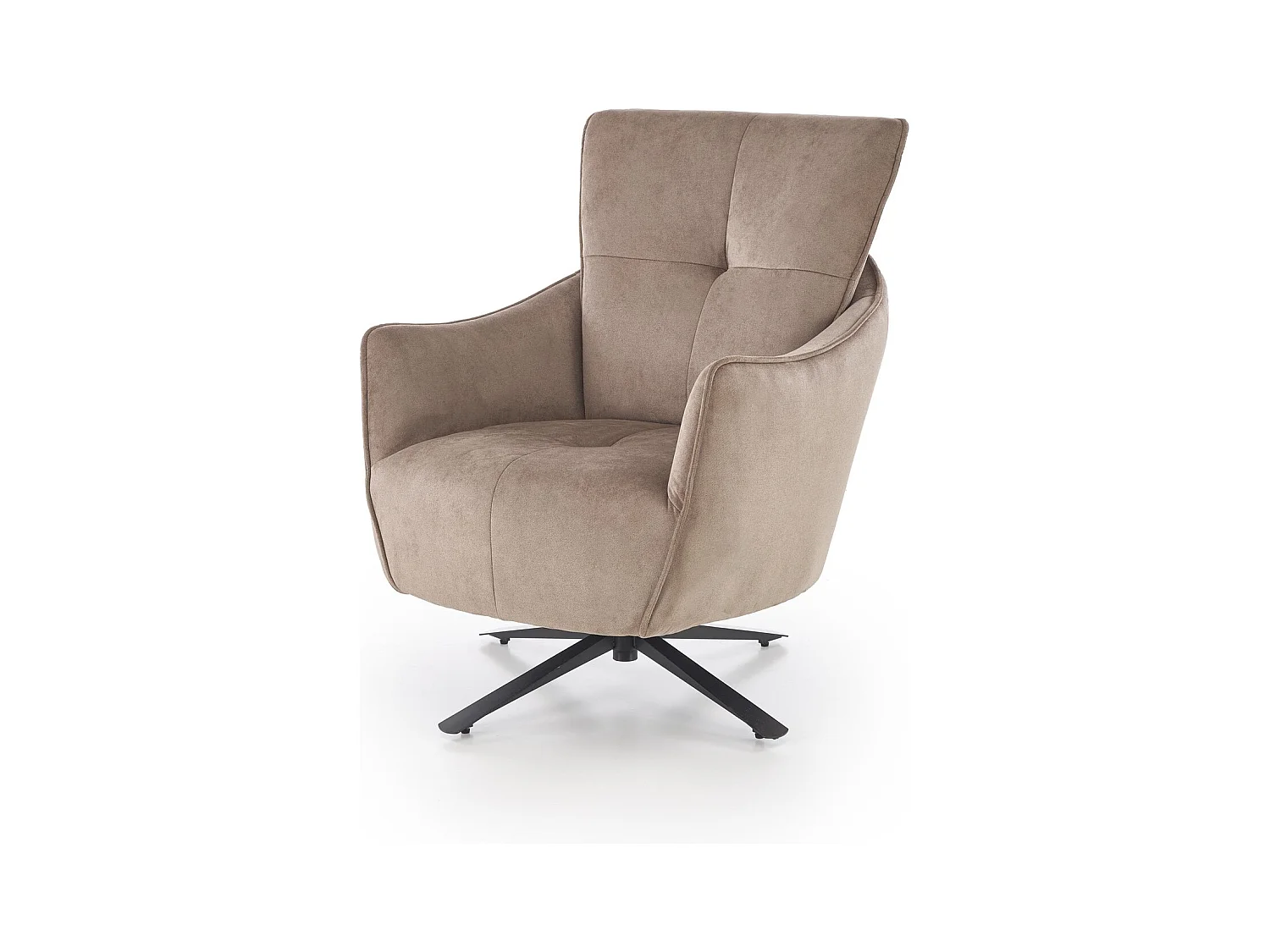 Fauteuil Scampi/revêtement en tissu/fonction pivotante/marron
